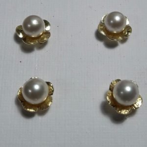 Aros de oro Bebe Rosita perla