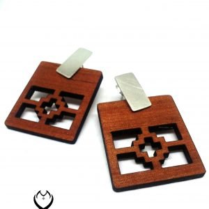 Pendientes de plata con madera nativa