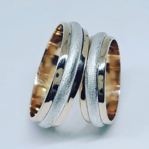 Argolla de matrimonio bicolor